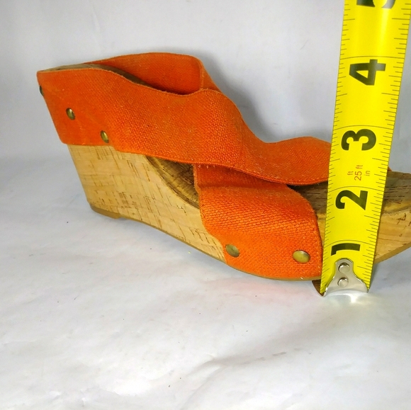 Lucky Brand Miller 2 cork wedge peep toe - Picture 3 of 13